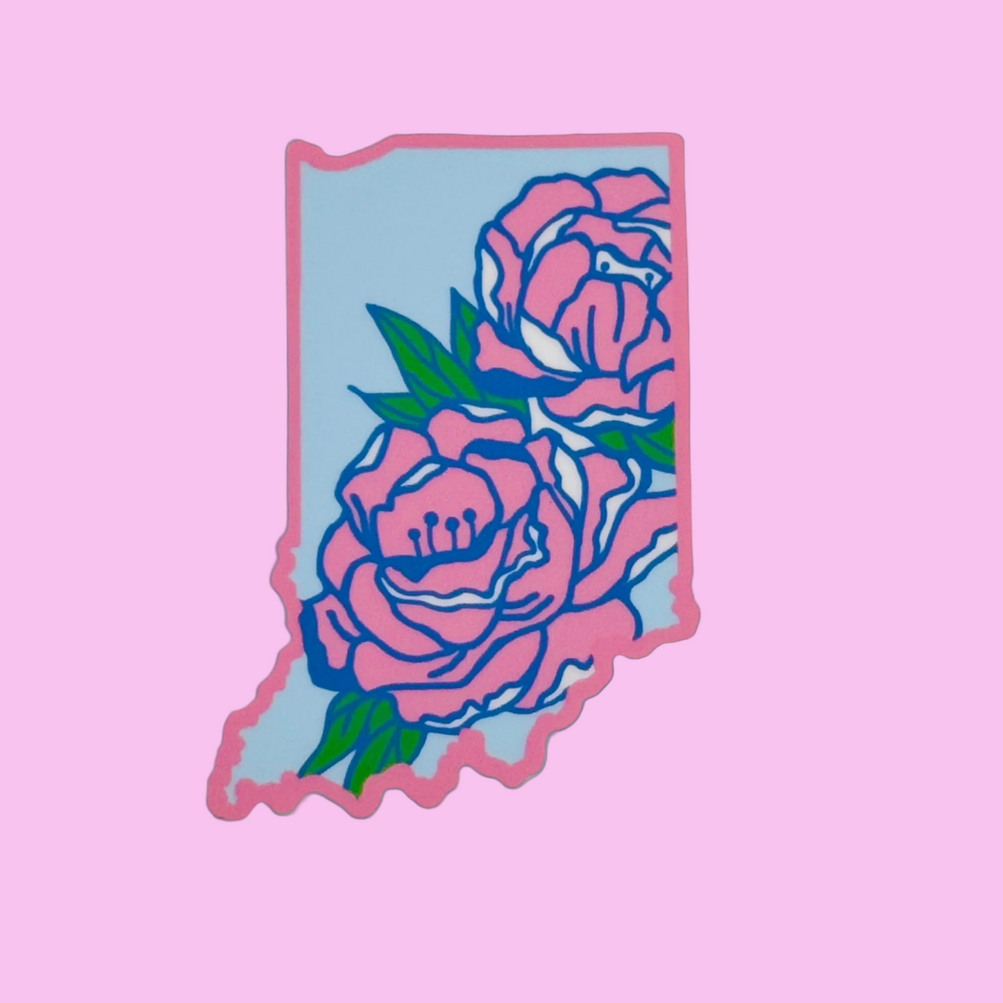 Indiana Peony Magnet - Bright Colors