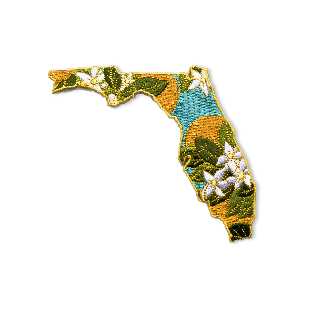 Florida Orange Blossom - Embroidered Patch - State Flower Series