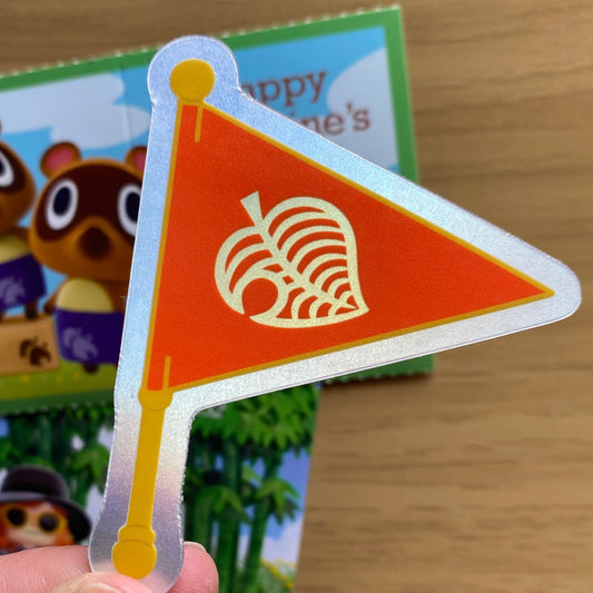AC Leaf Pennant - Vinyl Sticker - Tommy's flag New Horizons