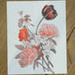 Vintage Bouquet Two-Color Risograph 8x10" Print