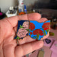 Ohio Scarlet Carnation Enamel Pin - State Flower Series Lapel Pin