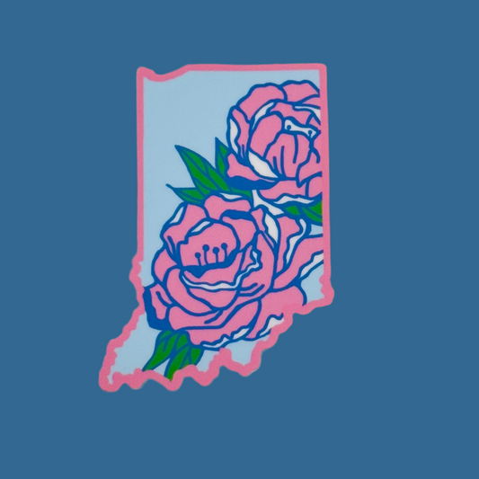 Indiana Peony Magnet - Bright Colors