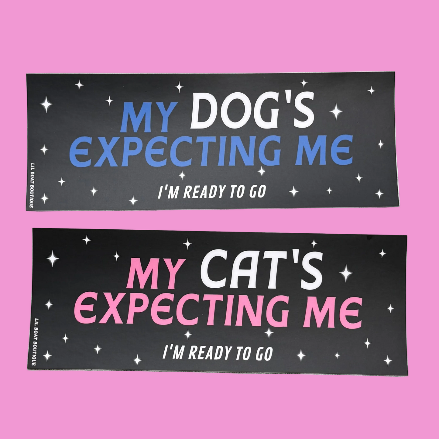 My Cat's Expecting Me (matte) - Bumper Sticker