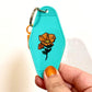 Orange Poppy Motel Keychain