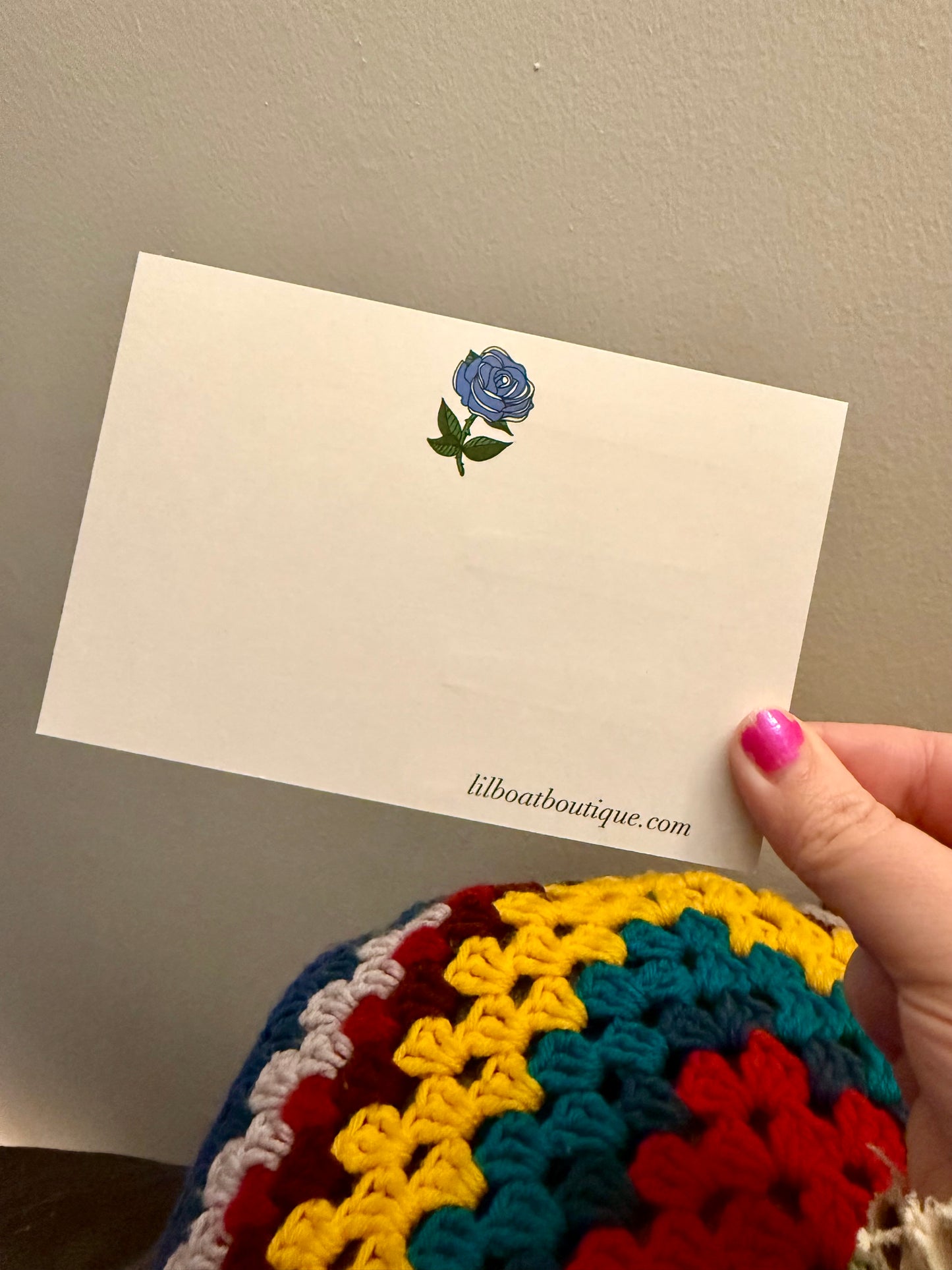 One Day The Sadness Will End 4x6" Print - Postcard Blue Rose