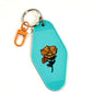 Orange Poppy Motel Keychain
