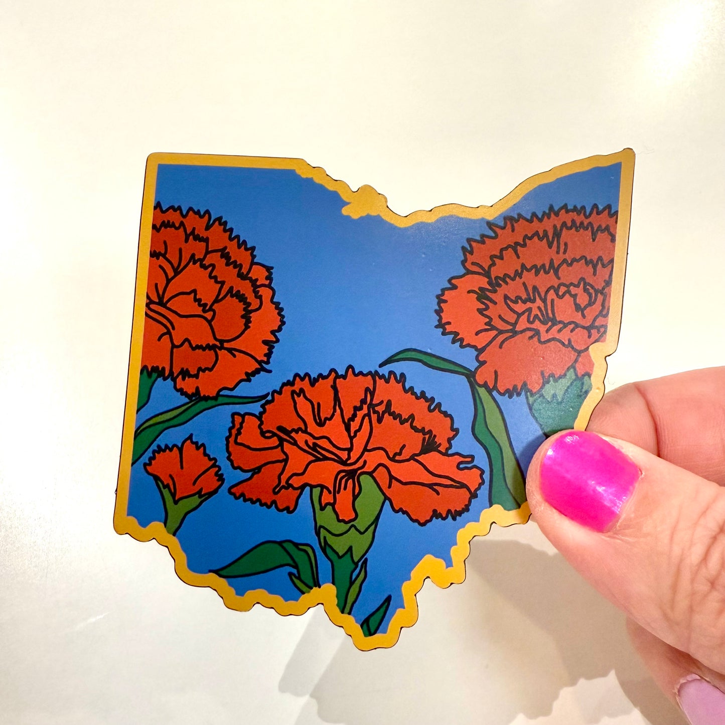 Ohio Scarlet Carnation Magnet