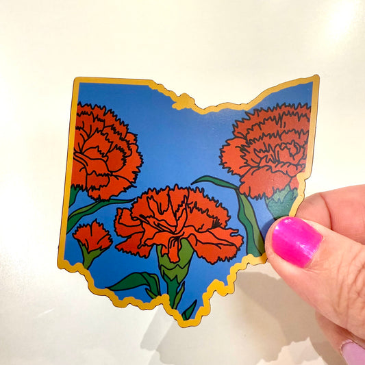 Ohio Scarlet Carnation Magnet