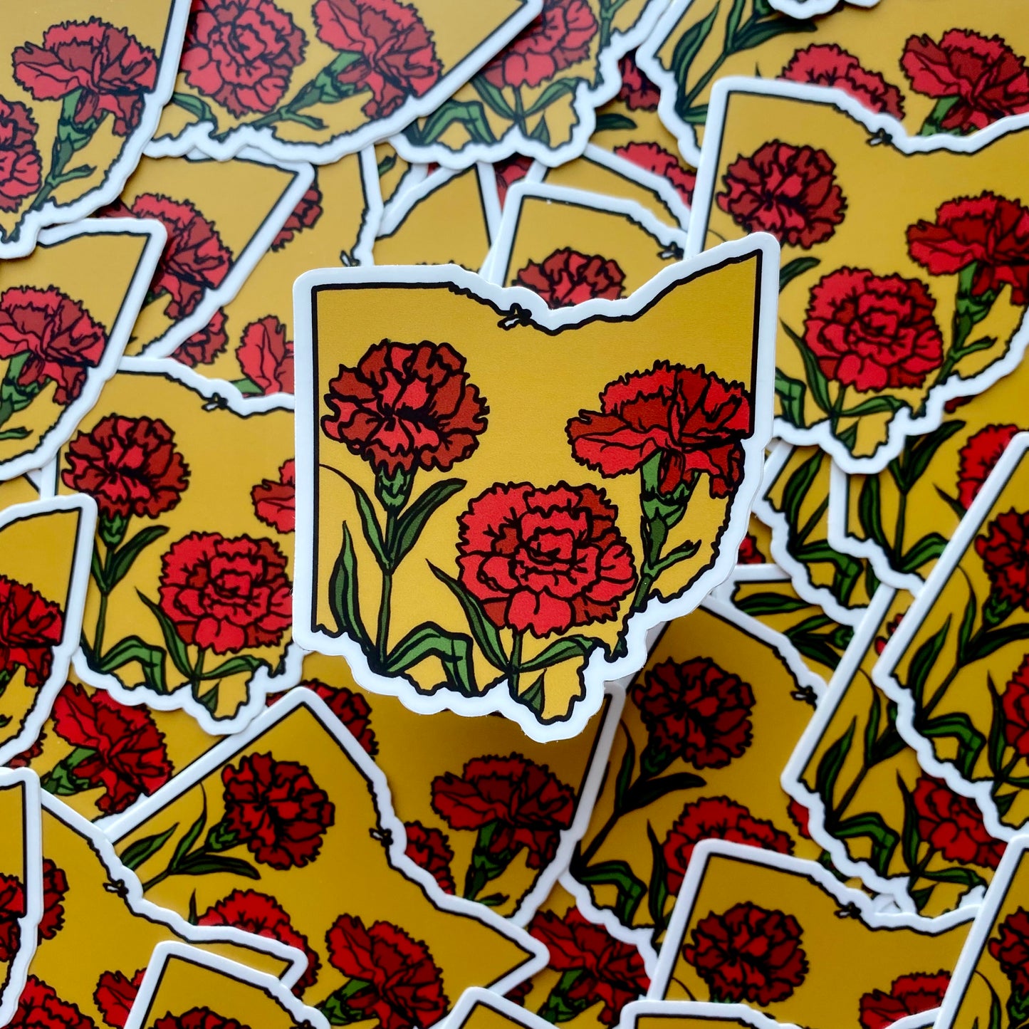 Ohio Carnation Sticker - Limited Early Version