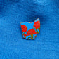 Ohio Scarlet Carnation Enamel Pin - State Flower Series Lapel Pin