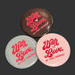Three buttons with 'With Love, Go Fuck Yourself' text on plain background
