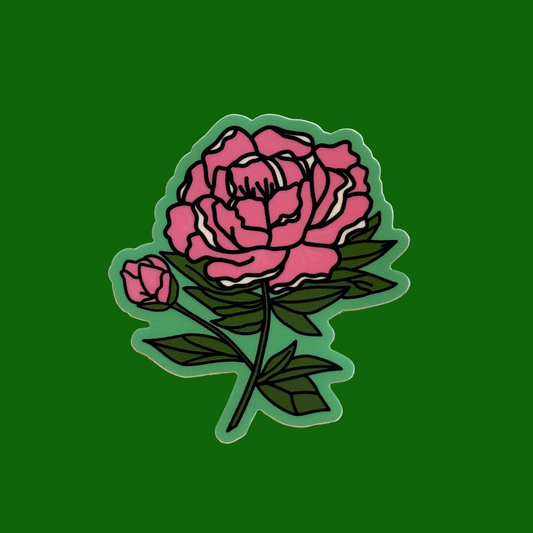 Pink Peony - 3" Vinyl Sticker
