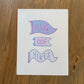 Welp Oof Yikes Risograph Print - v.2