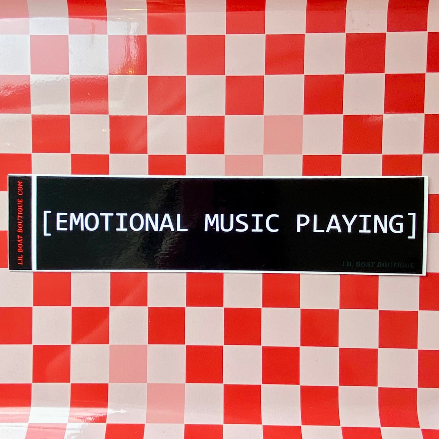 [Emotional Music Playing] - Bumper Sticker - CC closed captions