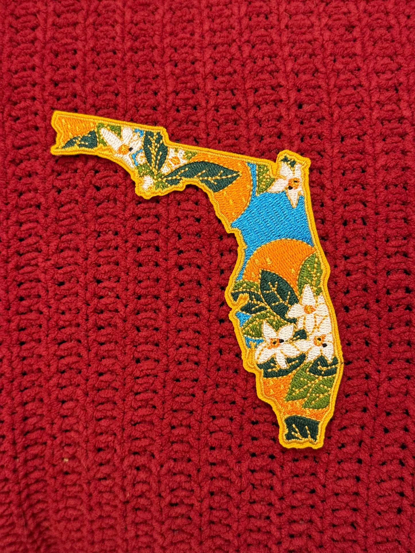 Florida Orange Blossom V 1.5  Embroidered Patch