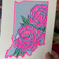 Indiana Peony Risograph 8x10" Print