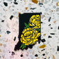 Indiana Peony - Black and Yellow - 3" Vinyl Sticker