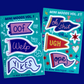 Mini Moods Vinyl Sticker Sheet 4x6" - Oh Shit, Ugh, Ope