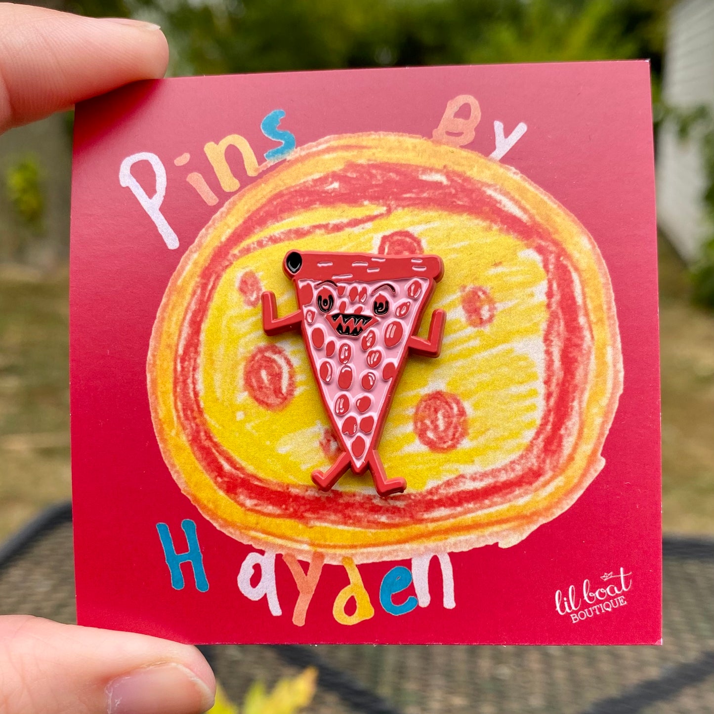 Pizza Monster Drawing Magnet
