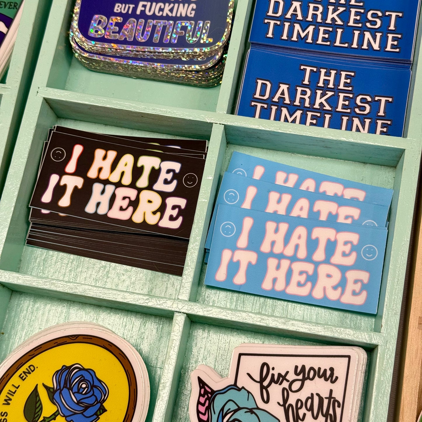 The Darkest Timeline Vinyl Sticker - Blue Variant