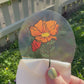 Orange Poppy Rainbow Maker - Window Decal Sun Catcher