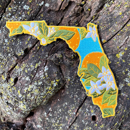 Florida Orange Blossom - Embroidered Patch - State Flower Series
