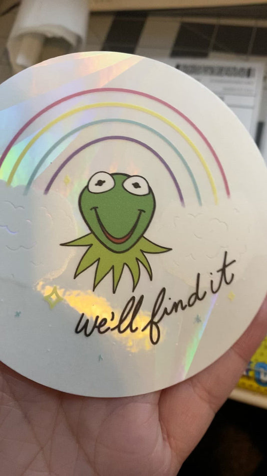 Kermit head - Acrylic Pin - from "We'll Find It" design- PATREON REWARD EXTRA