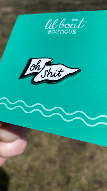 Oh Shit Enamel Pin - Two Variants - Mini Moods Vol. 2 Hard Enamel Soft Enamel