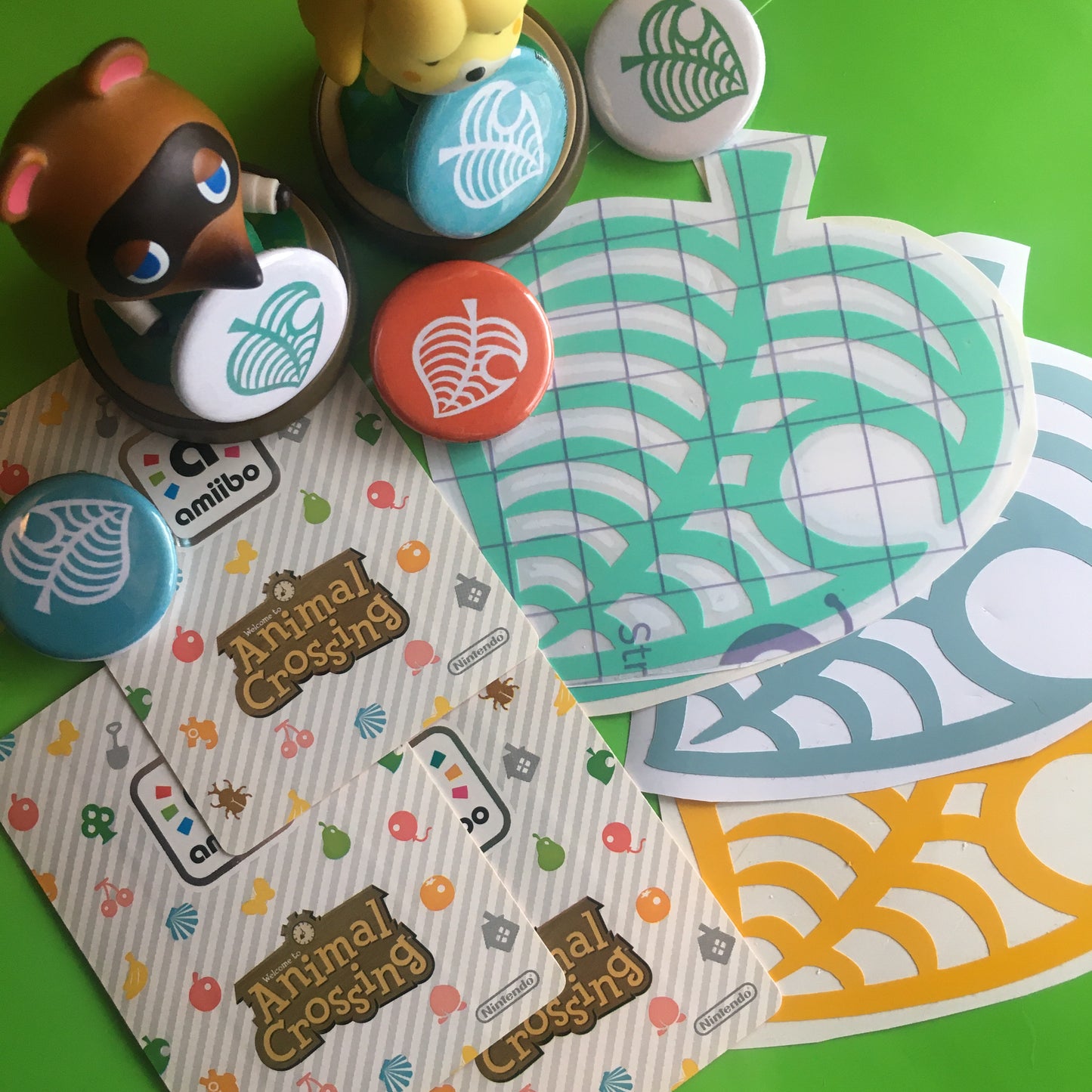 AC New Horizons Leaf Buttons - 1.25" - Multiple Colors