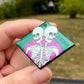 Friends Forever - Party Variant - Spooky Halloween Skeleton Enamel Pin