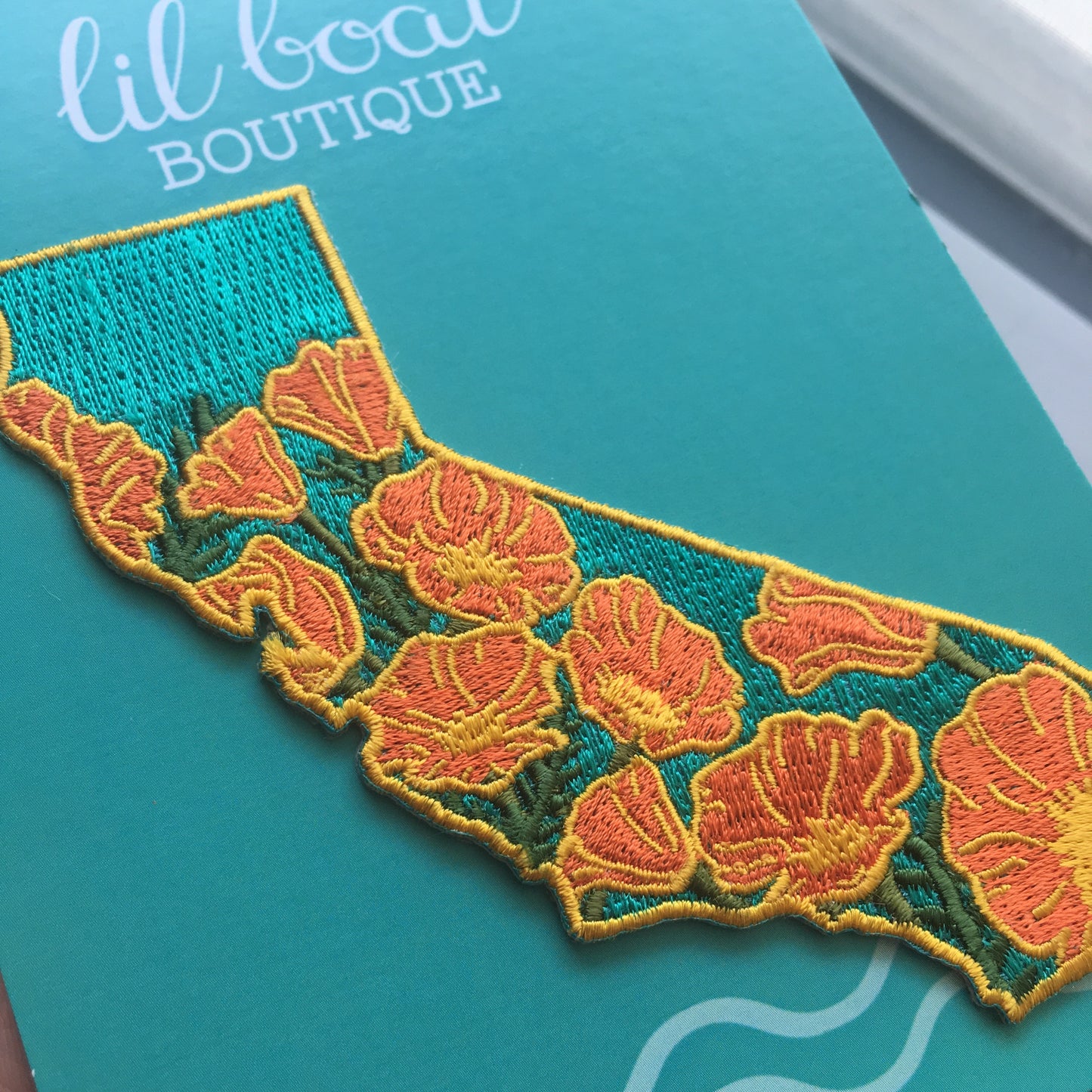 California Poppy Patch - State Flower Embroidered Patch