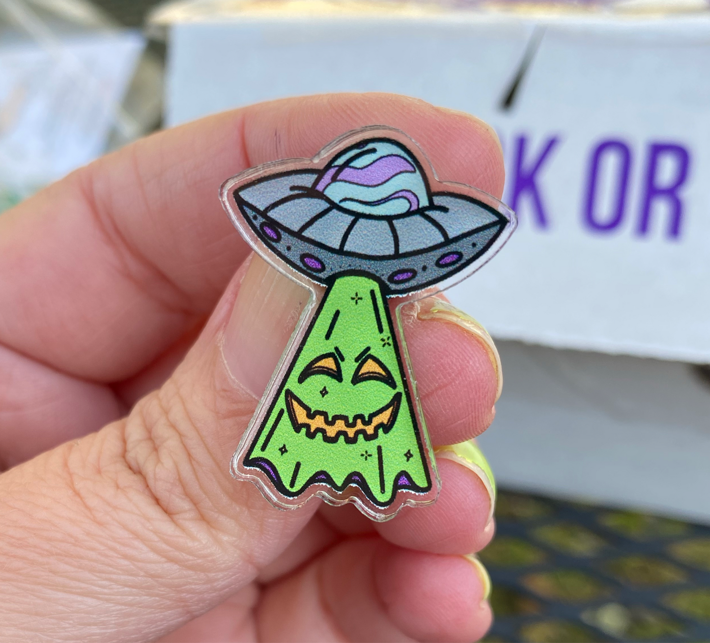 UF’O’Lantern *Acrylic* Pin w/ free mystery sticker