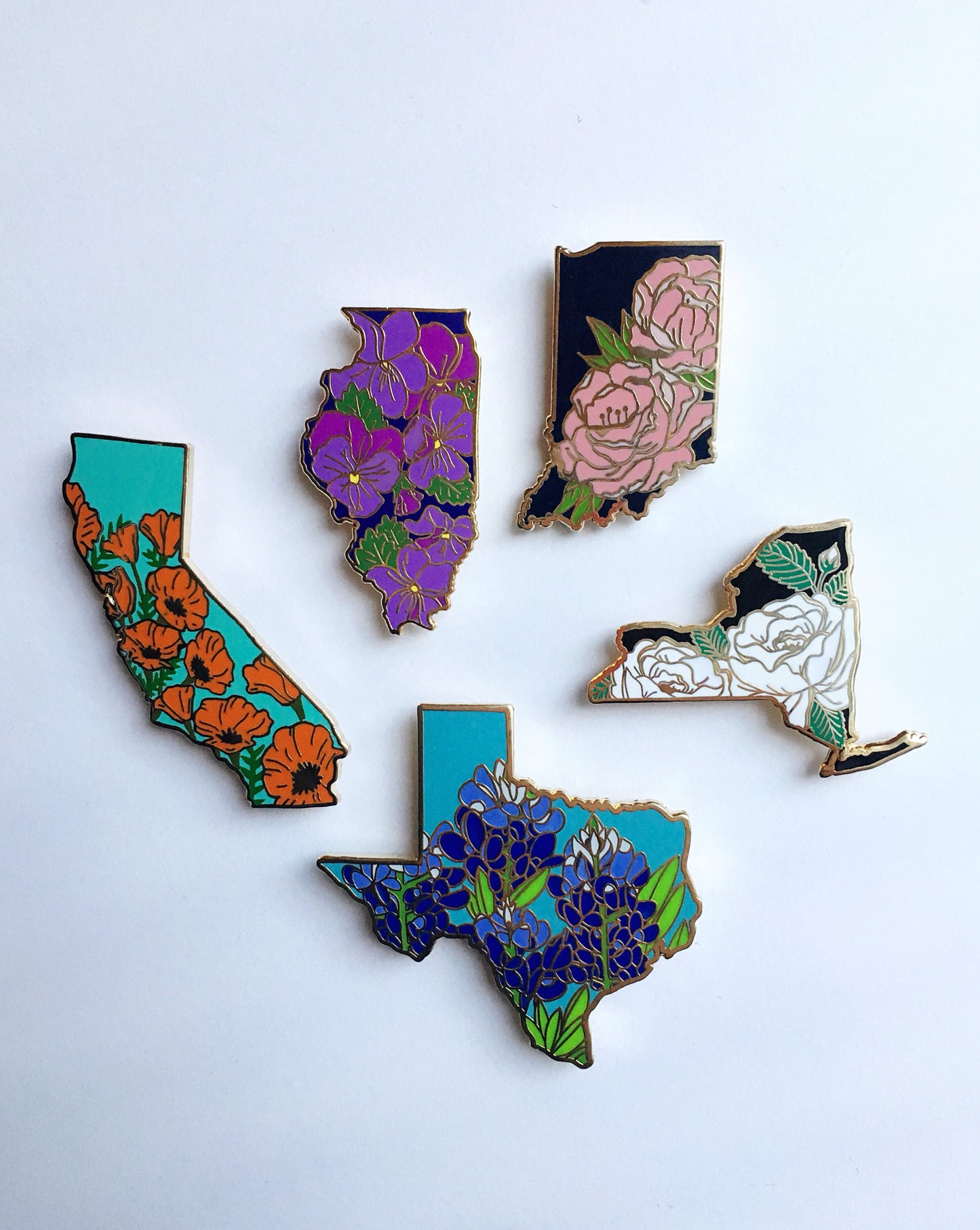 Texas Bluebonnet - State Flower Hard Enamel Pin