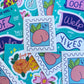 Peach 69c Stamp Vinyl Sticker