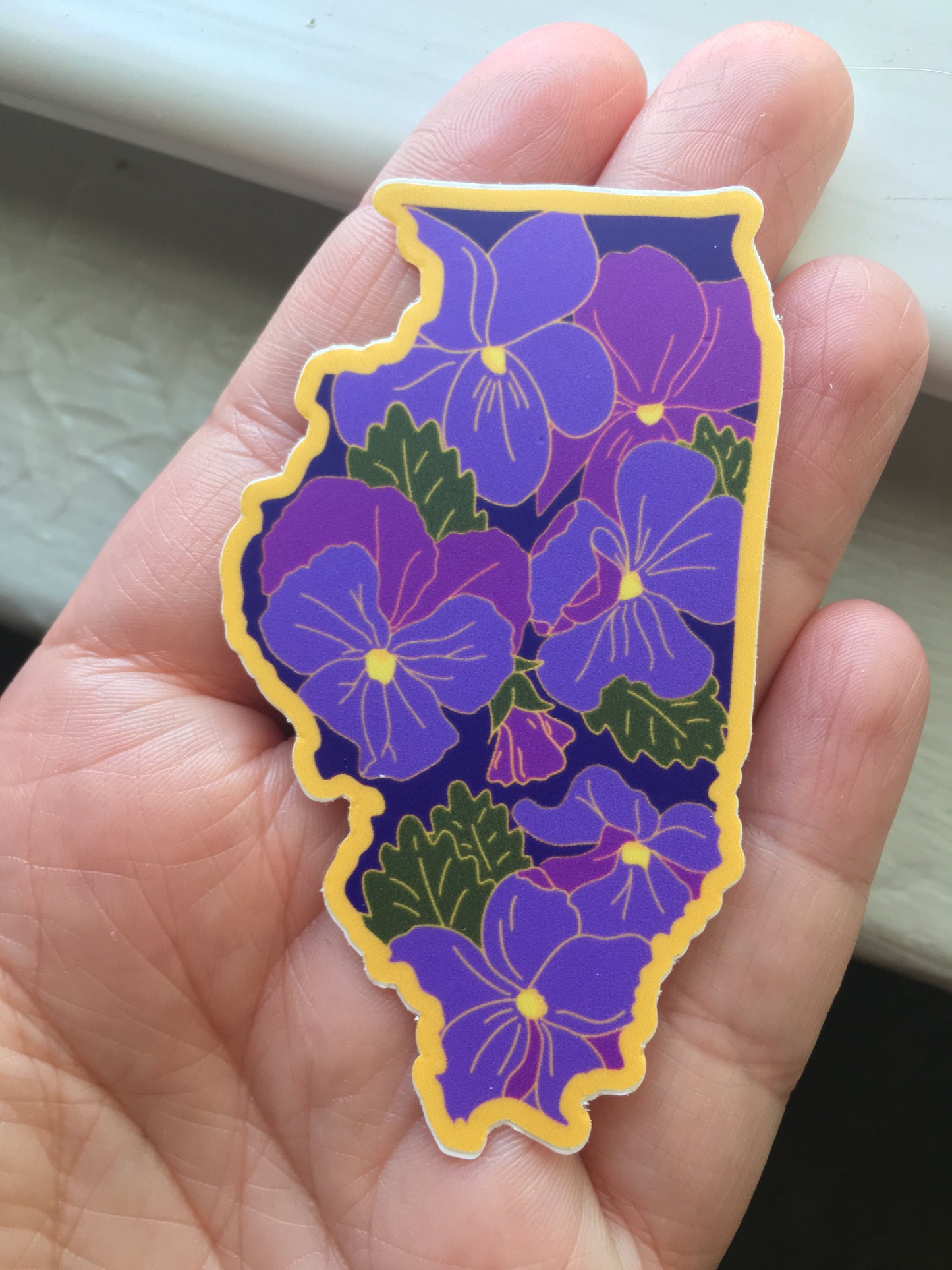 Illinois Violet - State Flower Hard Enamel Pin