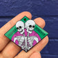 Friends Forever - Party Variant - Spooky Halloween Skeleton Enamel Pin