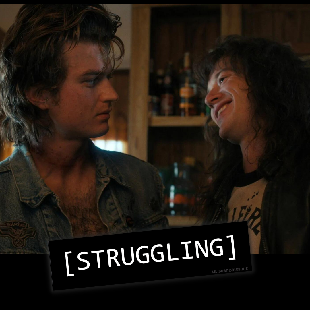 STRUGGLING - Bumper Sticker - CC closed captions [STRUGGLING]